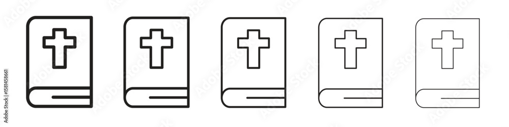 Fototapeta premium Bible icon simple editable stroke series pack. eps10