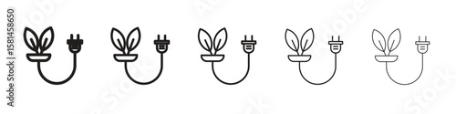 Biomass energy icon simple editable stroke series pack. eps10