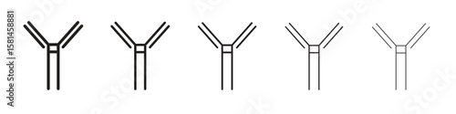 Antibody icon simple editable stroke series pack. eps10
