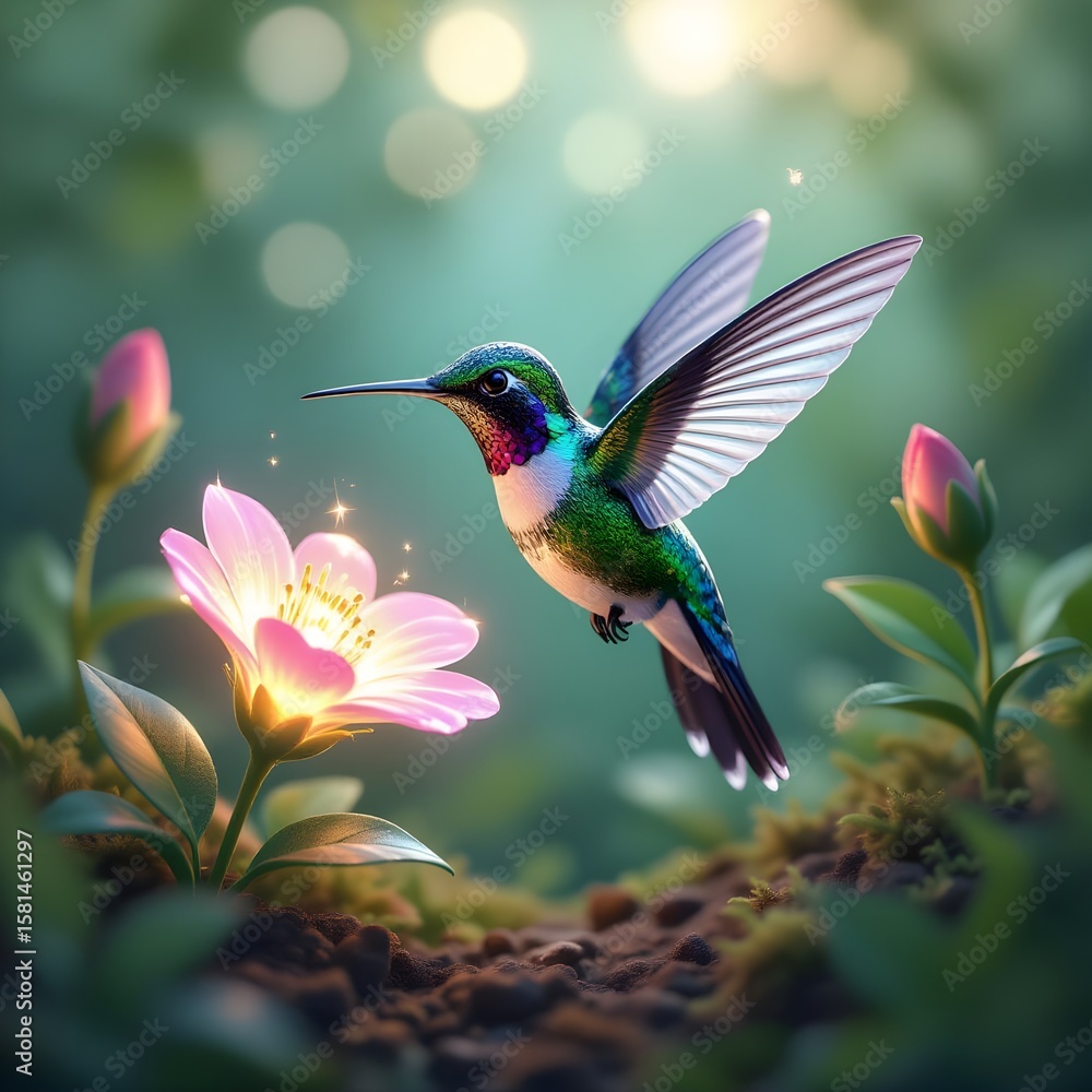 Fototapeta premium hummingbird in flight