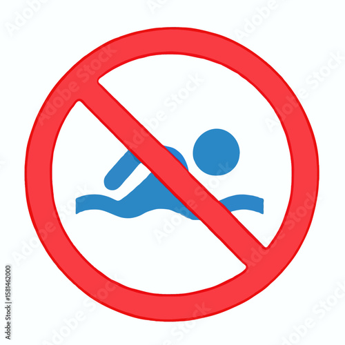 no swimming sign