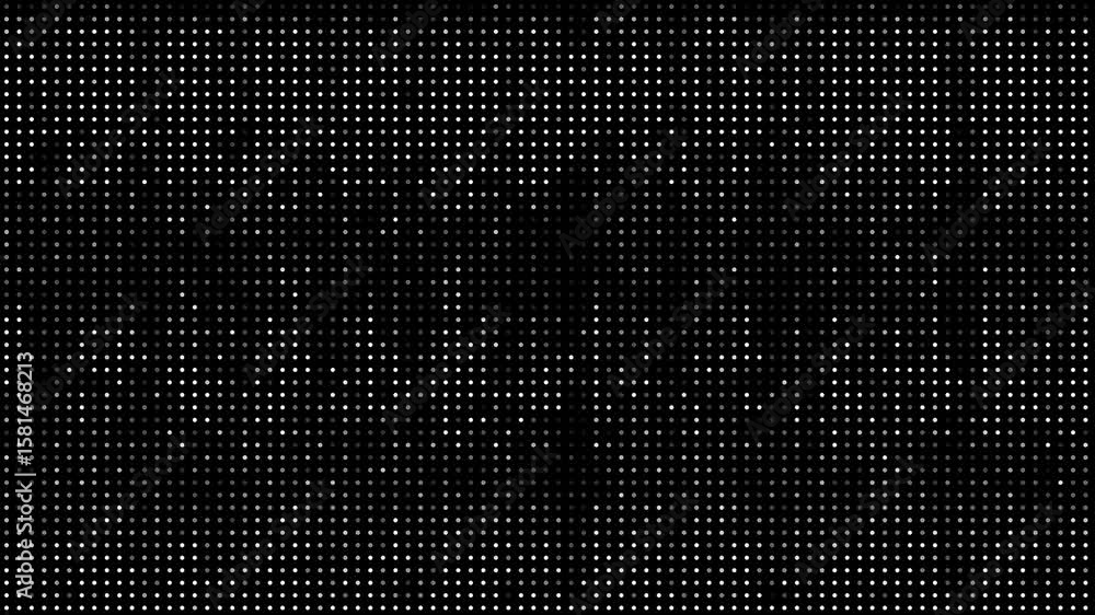 abstract technology dots randomly blinking movement on black background