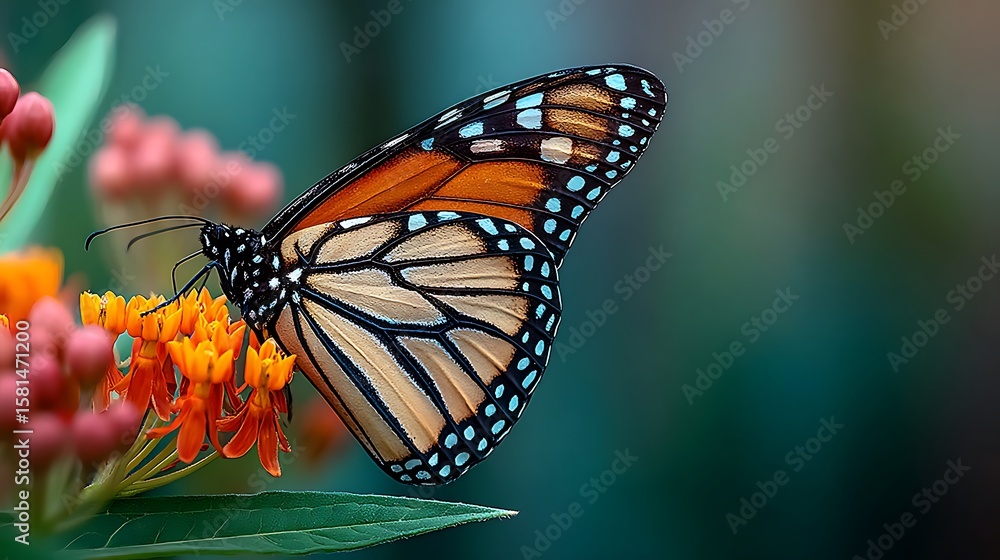 Fototapeta premium Butterfly on Flower