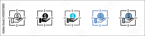 Cost Center Icon Pack Multistyle Illustration