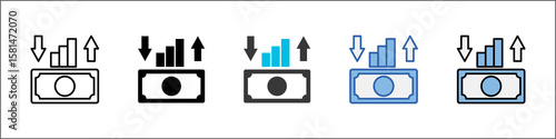 Cash Flow Icon Pack Multistyle Illustration