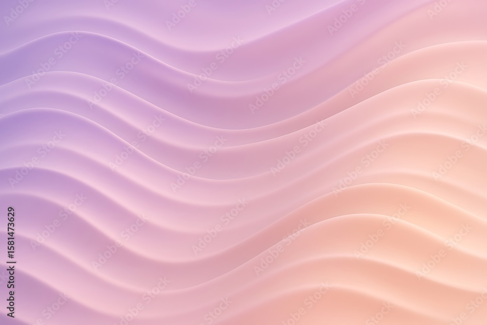 Obraz premium Soft pastel waves gradient background abstract smooth flowing texture