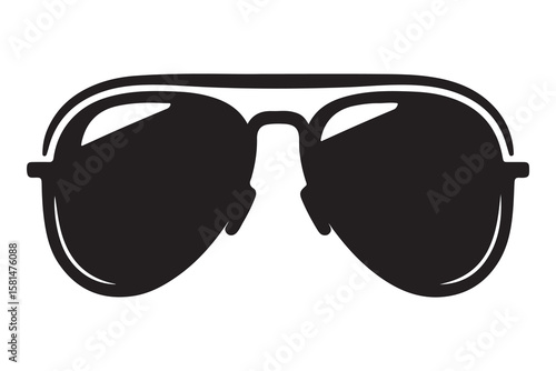 Aviator sunglasses illustration isolated on white background