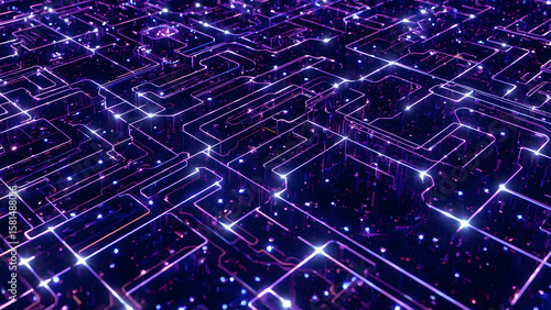 Wallpaper Mural Abstract Network, Digital Connections, Futuristic Grid Torontodigital.ca