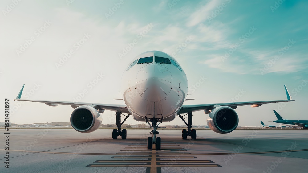 Fototapeta premium A plane on the runway