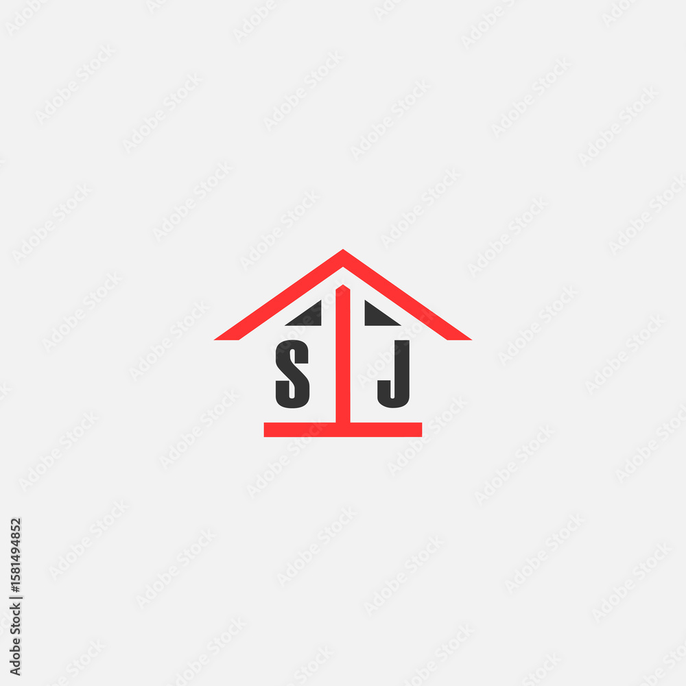 Initials Vektor Stok Home Logo Real Estate Logo Initials Vektor Stok Home Logo Real Estate Logo