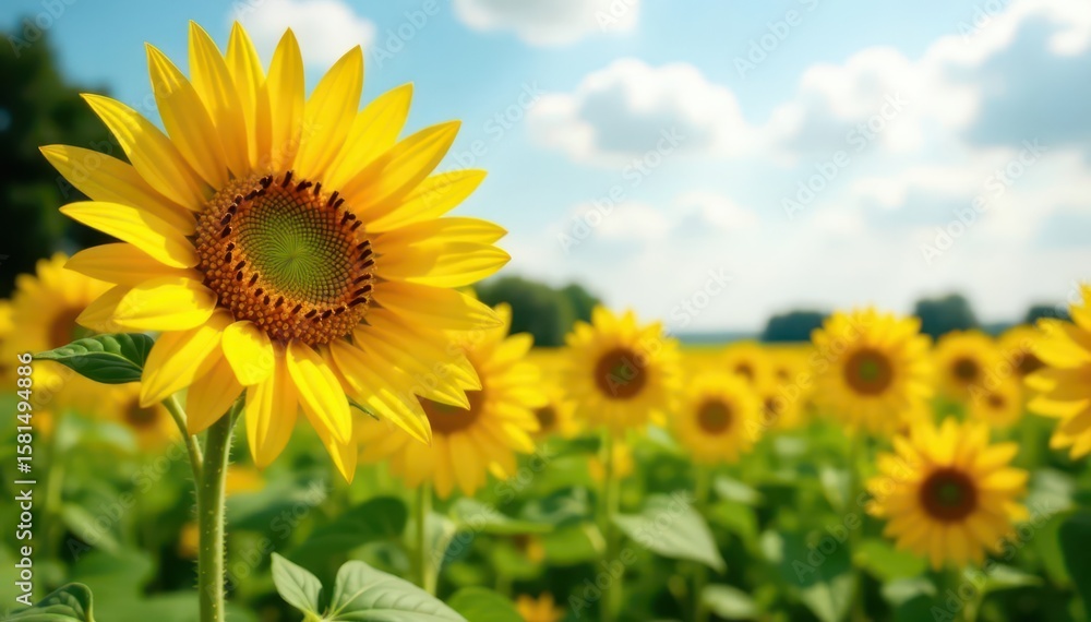 Golden sunflowers in full bloom, vibrant field , outdoors, harvest Golden sunflowers in full bloom, vibrant field , outdoors, harvest