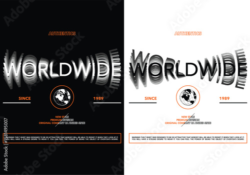 Worldwide Text: Dynamic design showcasing the word Worldwide with a globe, and stylized text, symbolizing global connectivity, digital landscapes, and worldwide presence. 