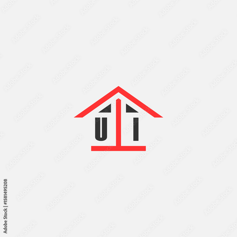 Initials Vektor Stok Home Logo Real Estate Logo Initials Vektor Stok Home Logo Real Estate Logo