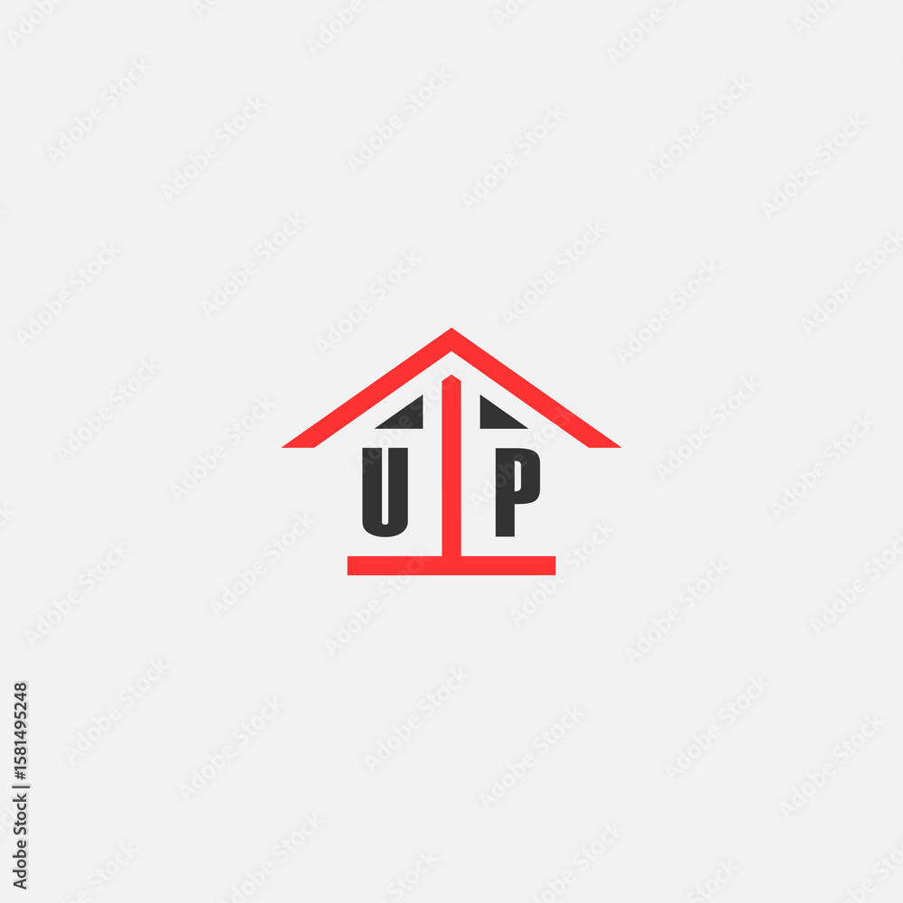 Initials Vektor Stok Home Logo Real Estate Logo Initials Vektor Stok Home Logo Real Estate Logo