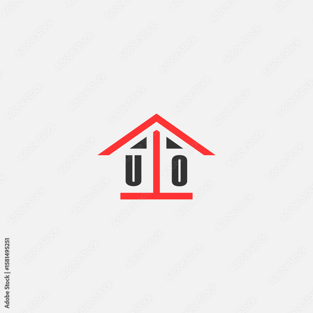 Initials Vektor Stok Home Logo Real Estate Logo Initials Vektor Stok Home Logo Real Estate Logo
