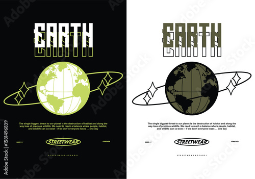 Earth and Environment Artwork: A striking conceptual artwork, it highlights our planet within an artistic aesthetic. The artwork delivers the important message about the environment. 