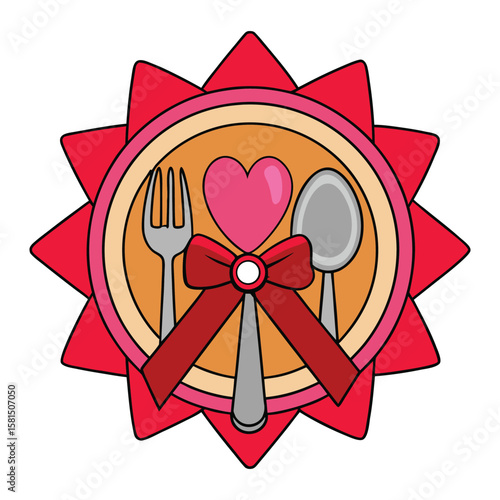 Elegant table setting with a plate at the center, a fork on the left, and a knife on the right—perfectly arranged for a formal meal or stylish dining experience.
