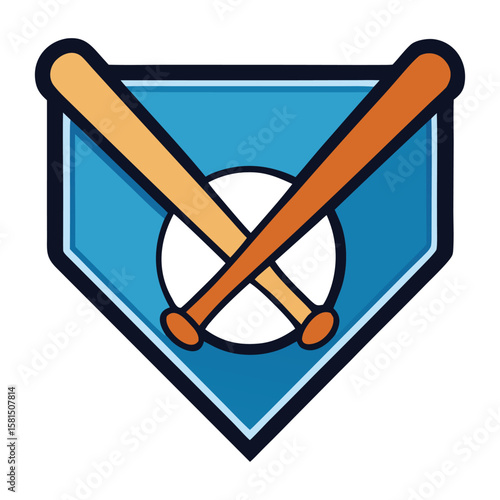 A softball bat rests near home plate, ready for the next swing. Dust swirls gently as the field waits in silence, capturing the calm before the crack of the game begins.
