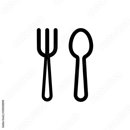 Cutlery return station icon with transparent background symbolizing dishware cleanup and self service dining etiquette

