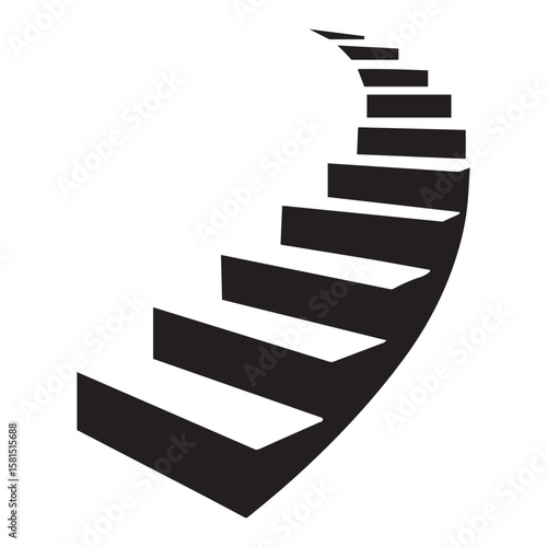 Stair Pictogram Icon Vector