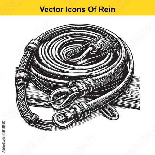Western Horse Reins – Traditional Cowboy Riding Gear, Symbol of Control and Heritage