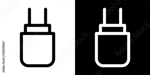 Charger Adapter Icon Power Supply Electronic Device Plug Outline