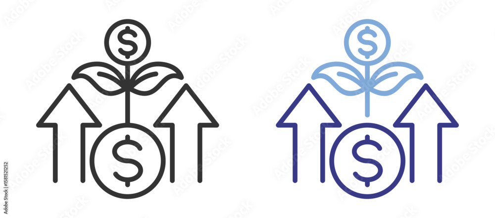 Fototapeta premium Economic Development icon color