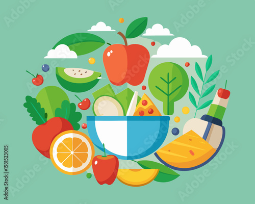 healthy food illustration