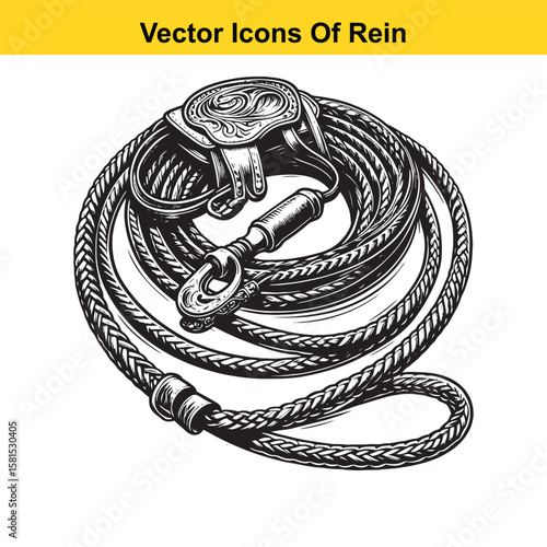 Western Horse Reins – Traditional Cowboy Riding Gear, Symbol of Control and Heritage