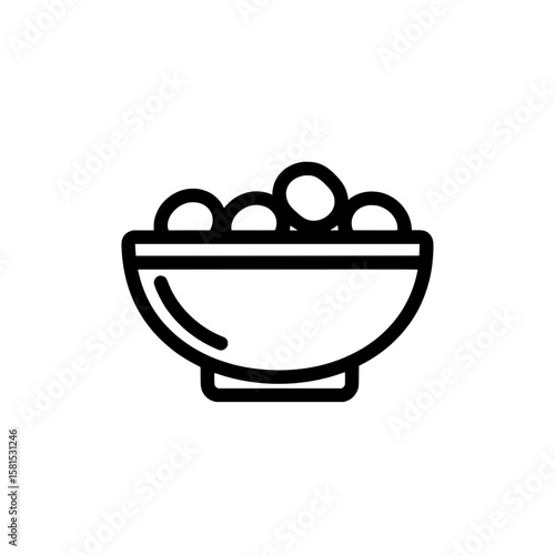 Clothes bowl with circular objects for kitchen or dining use
