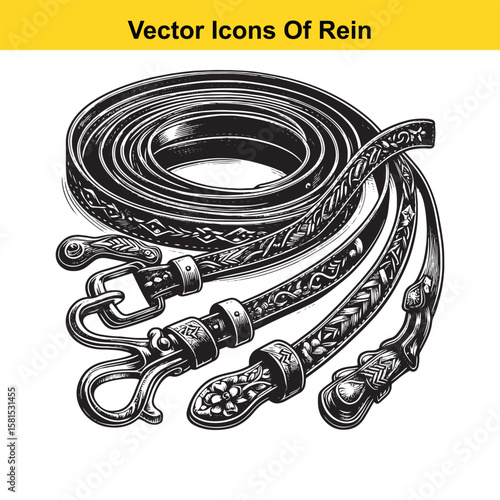 Western Horse Reins – Traditional Cowboy Riding Gear, Symbol of Control and Heritage