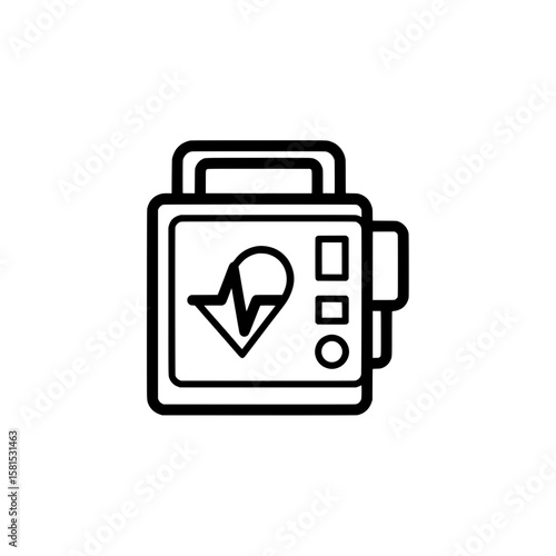 Medical monitor with heart rate symbol for health and medical topics