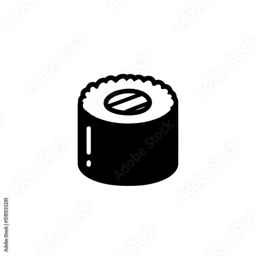 Sewing bobbin with thread on a black background