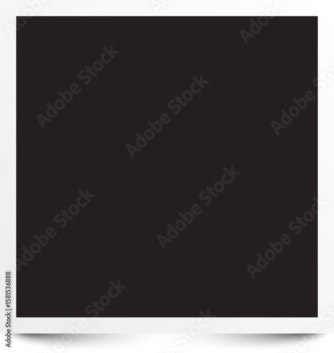 Empty polaroid photo frame isolated on white background