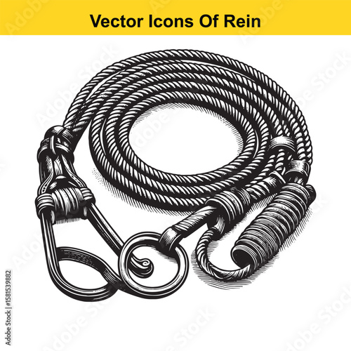 Western Horse Reins – Traditional Cowboy Riding Gear, Symbol of Control and Heritage