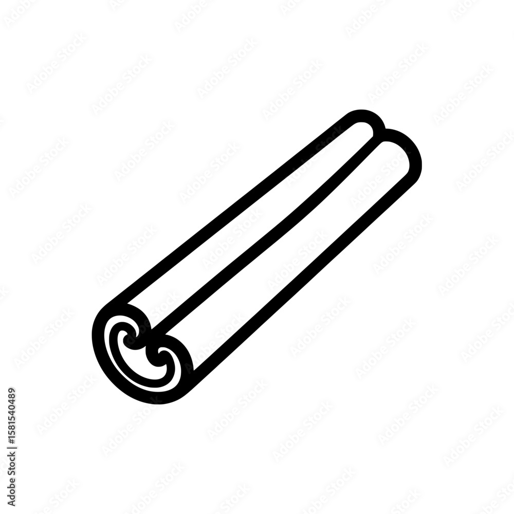 Obraz premium Cinnamon stick isolated on black background