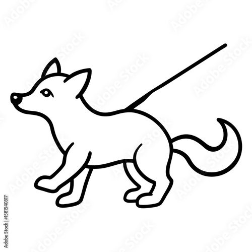 wolf pup playing with stick on white background