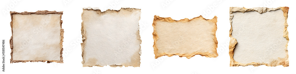 Fototapeta premium Burnt Paper Edges - Vintage Texture Overlays