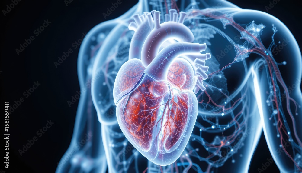 custom made wallpaper toronto digitalHuman Heart Anatomy Illustration Circulation System Medical Visualization