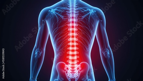 Wallpaper Mural Spinal Health A Visual Representation of the Human Vertebral Column and Backbone Structure Torontodigital.ca