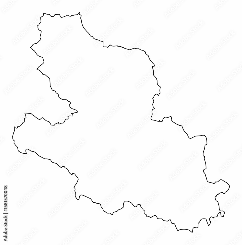 Obraz premium L Aquila province outline map