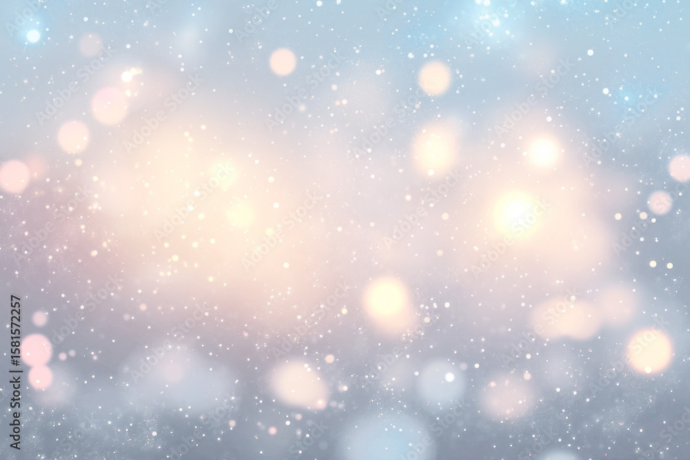 Obraz premium PNG Background with white bokeh lights blurred astronomy sparkling.