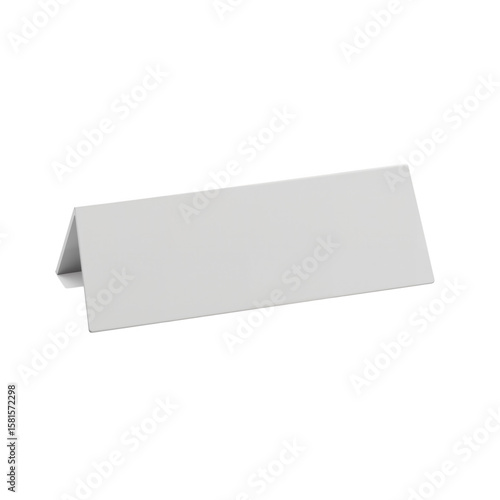 Blank Rectangular Place Card Standing Upright for Event Table Settings