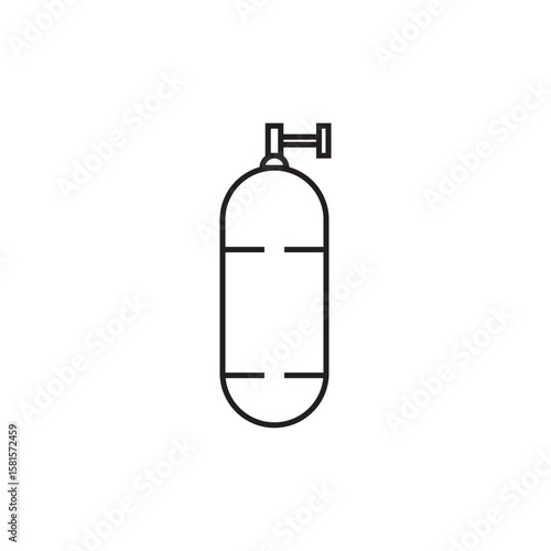 oxygen tank icon illustration element design