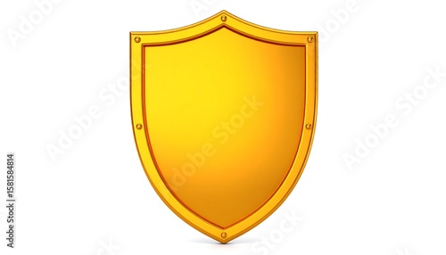 Free Download Golden shield on white background (2) - GFXLoad