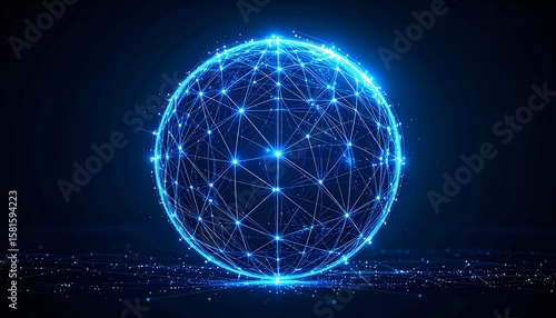 Abstract sphere of glowing light