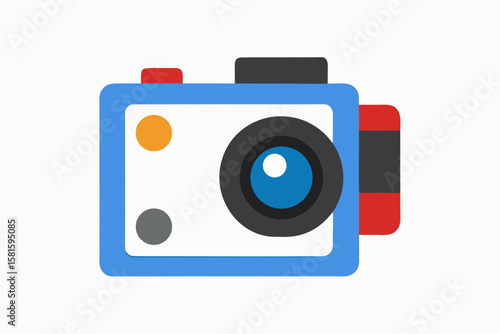 action sports camera on white background