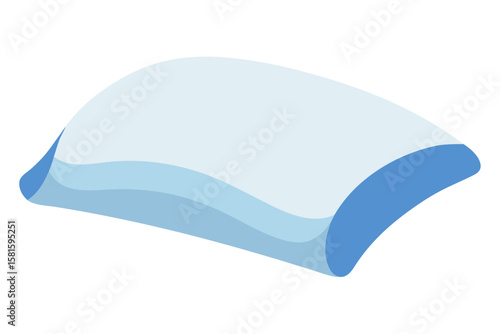 Memory Foam Pillow on White Background