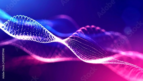 Abstract swirling particles in vibrant colors