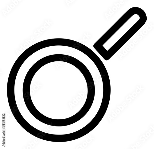 Streamlined Kitchen Frying Pan Icon perfect for Graphic Design Projects